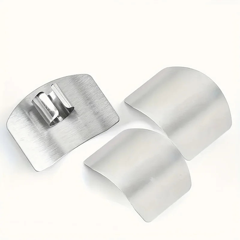Stainless Steel Finger Guard for Cutting, Kitchen Safety Must-Have,Anti-Cut Protection for Slicing Veggies, Easy to Clean & Wear