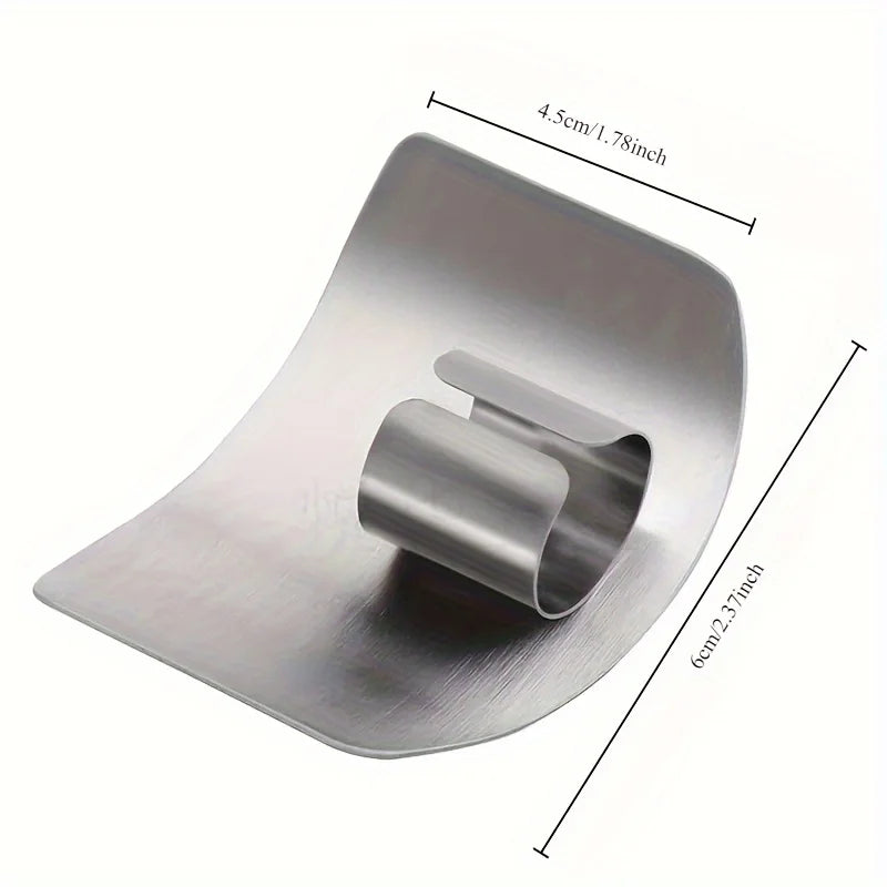 Stainless Steel Finger Guard for Cutting, Kitchen Safety Must-Have,Anti-Cut Protection for Slicing Veggies, Easy to Clean & Wear